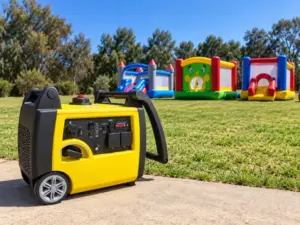 המחשה של בחירת גנרטור נייד ומתנפחים לאירוע