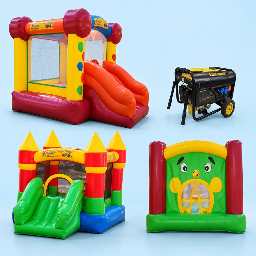 השכרת 3 מתנפחים וגנרטור